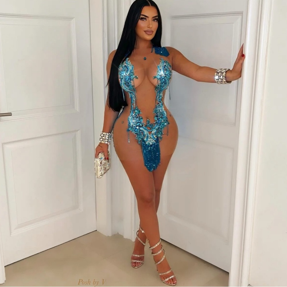 euphoria crystal dress posh by v